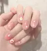Variedad de Manicuras Impresas Portátiles, Parches Reutilizables de Uñas Postizas en Caja, Patrón de Cuadros Terminado