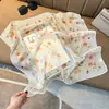 Pañuelo Cuadrado Pequeño 100% Seda de Morera para Mujer, Bufanda para el Cuello Estilo Nuevo, Pañuelo Delgado de Verano para Proteger del Sol para Mamá