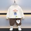 Ropa Infantil Conjunto de Sudadera de Dibujos Animados para Niño Ropa Casual Estilosa con Estampado para Bebé Celebridad de Internet Infantil Conjunto de Dos Piezas para Primavera y Otoño