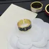 Anillo de Diseñador Nuevo Estilo Europeo y Americano Transfronterizo con Logo y Diseño Floral Incrustado de Diamantes para Mujer, Sensación de Alta Gama, Fotos Reales, Anillo Ajustable, Venta al por Mayor