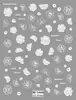 Novos Adesivos 5D Embossados para Nail Art Adesivos de Natal Boneco de Neve Floco de Neve Papai Noel Desenho Animado Estéreo Adesivos Adesivos para Unhas
