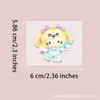 Pegatinas de cristal UV de cachorro conjunto Sanrio Vasos de vidrio para manualidades Papelería Pegatinas decorativas rasga que se pega logo de cristal