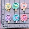 Mini Pirulito Nuvem Garfo Colher Resina Acessórios Melancia Morango Balão Flor Decoração Nail Art Acessórios