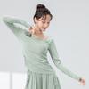 Pantalones de Danza Clásica para Mujer, Nuevo Top de Malla con Escote en V Floral Ajustado, Atuendo de Performance para Danza China, Ropa de Entrenamiento Corporal