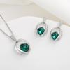 Deseo transfronterizo Moda europea y americana Damas Cristal Diamante Pendientes Colgante Collar Pendientes Conjunto de joyas Venta al por mayor