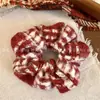 Ambiente Navideño y de Año Nuevo Scrunchie de Hilo Rojo Trenzado Estilo Coreano para Mujer