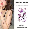 Adesivos de tatuagem estilo vintage, duradouros e à prova d'água, cores fluorescentes de imitação Y2K, maquiagem retrô moderna unissex para braços e clavículas