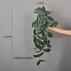 Colgante de Pared de Enredadera de Ratán Artificial Planta Verde Artificial Hoja de Manzana Manzano Cesta Colgante Enredadera Pared Rábano Verde Hoja de Siete Estrellas Colgando en la Pared