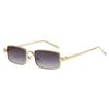 Marco de Metal Nuevo Estilo Marco Cuadrado Europeo y Americano Personalidad Celebridad de Internet Gafas de Sol Retro para Hombre Gafas de Sol Versátiles de Moda