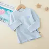 Camiseta interior suave de forro polar para niños para otoño e invierno, ropa interior térmica para niños, prenda interior cálida para estudiantes niñas, top de cuello semi-alto para niños mayores
