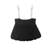 Artículo Popular de Venta Rápida Transfronterizo Nuevo de Primavera 2026 Ropa para Mujer Color Sólido Silueta Globlo Hebilla Top 5584228
