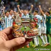Ímãs de Geladeira de Madeira Comemorativos Populares da Copa do Mundo de 2026 Apresentando Marcos e Bandeiras dos EUA, Canadá e México