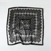 Lenço Pashmina de Seda Estampado Paisley de Castanha Proteção Solar Lenço Quadrado Grande Lenço de Imitação de Seda Lenço de Cabeça Lenço Feminino