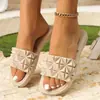Sandálias femininas antiderrapantes, respiráveis, de verão, duráveis, de calçar, com sensação de pisar em fezes, adequadas para uso externo, design triangular em forma de diamante