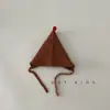 Touca de Tricô para Recém-Nascido Estilo Outono e Inverno Touca Top Bola Pequena Renda Proteção para Orelhas Touca de Lã para Bebê 0-3 Meses Inverno 6
