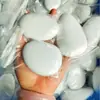 Kit de material de arte para pintar piedras, piedras pintadas de blanco, guijarros blancos, pintura de piedras DIY, manualidades para padres e hijos