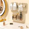 Estante de Almacenamiento para Baño Sin Perforar Agujeros Escurridor de Montaje en Pared para Lavabo de Baño Caja de Almacenamiento de Pared Transparente para Cosméticos