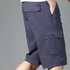 Shorts de Roupa Externa de Verão Masculino Shorts de Praia Casuais para Casa Calças de Praia de Alta Qualidade Calças Capri 100% Algodão