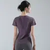 Traje Deportivo Profesional para Correr para Mujer, Ropa Transpirable de Secado Rápido Nueva Primavera y Verano, Ropa de Fitness, Ropa de Yoga de Alta Gama de Manga Corta