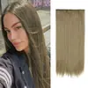 Pieza de extensión de cabello europea y americana, peluca de cinco clips, pieza de peluca de cabello largo liso, pieza de extensión de cabello de peluca sin costuras, peluca de Xuchang