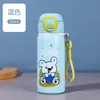 Termo de regalo para estudiante, taza pop-up de mascota linda de dibujos animados, simple y portátil, taza con popote de moda para niños, personalización de logotipo