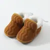 Nuevo modelo venta directa de fábrica zapatos para bebé 0-12 meses transfronterizos zapatos de algodón para bebé invierno zapatos de gamuza de suela blanda para niños y niñas