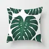 Funda de Almohada con Hoja de Planta Estilo Sencillo Fresca y Natural Almohada Felpa Cojín para Espalda Cojín Lumbar Moda Hogar Cojín para Sofá