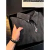 Camisa polo retrô americana azul marinho de manga curta para homens, camiseta respirável com estampa de escamas de dragão para o verão, manga curta leve e de secagem rápida