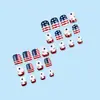 Arte de Unhas com Bandeira Listrada do Dia da Independência Europeu e Americano, Glitter Fino de Estrela de Cinco Pontas, Manicure Francesa, Adesivos de Unhas para Feriados Lote Misto