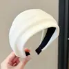 Faixa de Cabeça Veludo Vintage Curta de Aba Larga para Mulheres, Novo Estilo para Início de Outono, Faixa de Cabelo Versátil de Coroa Alta para Sair, Acessório de Cabelo Presilha