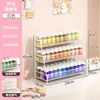 Estante de almacenamiento de cuentas inclinado de tres niveles, organizador de botellas de pintura de escritorio, organizador de materiales de cuentas para accesorios hechos a mano