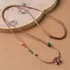Cordón de Colgante Directo de Fábrica Retráctil Ajustable Lanyard de Alta Calidad Accesorios para Collares Cordón de Collar Cordón de Cuero Encerado Tejido a Mano