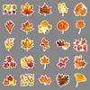 50 hojas amarillas otoñales caricatura caducifolio pequeño fresco creativo impermeable decorativo pegatinas para computadora equipaje al por mayor