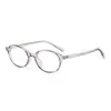 5213 Armazones de Gafas Retro Ovalados Estilo Nerd Se Pueden Equipar con Lentes Graduados para Hombres y Mujeres, Bloqueo de Luz Azul, Armazones de Color Sólido Estilo Coreano
