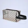 Bolsa de Maquiagem de Malha Simples Amor Grande Capacidade Estilo Ins Alto Valor de Beleza Bolsa Vermelha Bolsa de Cosméticos de Mão Bolsa Pequena de Veludo