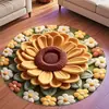Alfombrilla de drenaje de terciopelo de cristal de girasol de colores de alta venta en comercio exterior transfronterizo, alfombrilla para el suelo de dormitorio, entrada de cocina, baño