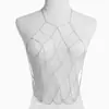 Joia de corrente de peito ZIZ, um acessório moderno e atraente, apresenta um pingente de diamante sexy e brilhante, um colar de corrente corporal e uma corrente de peito da moda para um look estiloso