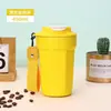Caneca de Café Octogonal Simples com Cordão Aço Inoxidável 316 Parede Dupla Isolada a Vácuo Copo Portátil para Exterior Garrafa de Água Atacado