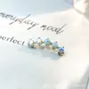 Pendientes Redondos de Diamante en Fila de Circonio de Aleación de Titanio F136 Joyería para Piercing Labial, de Lengua, Tornillo Interno de Titanio G23 Cabeza
