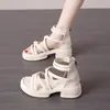 Sandalias Romanas para Niñas, Nuevo Estilo Verano 2026, Sandalias de Plataforma Alta con Agujeros y Correas Cruzadas para Niñas