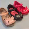 Sandalias Melissa para Niñas con Lazo de Tela, Nuevo Modelo 2024, Sandalias de Gelatina Abiertas y Fragantes para Niños
