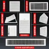 Ventilação Externa para Parede Externa em Liga de Alumínio com Palhetas Saída de Ar à Prova de Chuva Grelha de Ventilação com Palhetas para Banheiro Ar Condicionado Banheiro Nenhum