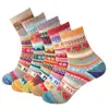 Suministro transfronterizo de Amazon calcetines cálidos de otoño e invierno para mujer estilo tutú étnico calcetines de lana de conejo para mujer venta al por mayor de fábrica