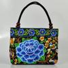 Bolsa Bordada Estilo Étnico Bolsa Bordada con Cuentas de Madera Fénix Bolso de Mano Bordado Oriental Bolso de Mano