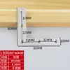Peça de Conexão de Aço Inoxidável Conector de Placa de Madeira Peça de Fixação de Chapa de Ferro Peça Plana de Reforço Canto Preto Suporte em L Peça Reta Código T
