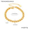 Colar de pulseira cubana de material de cobre punk europeu e americano banhado a ouro 18k corrente grossa de terno de hip hop masculino e feminino vendas diretas da fábrica
