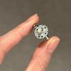 "O Mágico de Oz" Novo Anel de Calcedônia Branca Chinesa Anel de Dedo com Diamante Congelado Ovo de Pombo Feminino