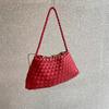 Bolsas Femininas 2026 Nova Celebridade da Internet Coreana Cor Color Block Retrô Tecida Bolsa de Ombro Único Bolsa de Axila Bolsa de Mão Bolsa Tote Conjunto