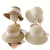 26 Anos de Novos Estilos: Chapéu de Palha com Laço de Fita Estampado Off-White e Aba Larga, Estilo Coreano Primavera e Verão, Estilo Leve e Maduro, Respirável e Não Abafa