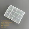 Caixa de armazenamento plástica com compartimentos fixos, caixa com fecho integrado, caixa de joias, diamante brilhante, DIY manual, caixa de acabamento de mesa com tampa flip
